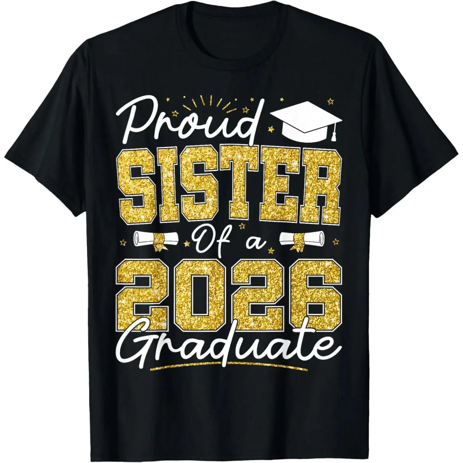 100% Cotton Proud Sister of A 2026 Graduate Senior 2026 Grad Family T-Shirt