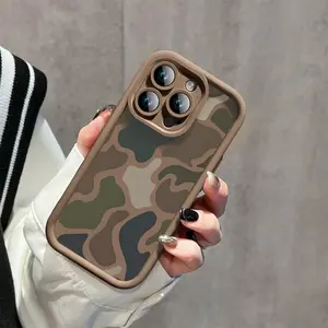 Soft Phone Case for iPhone 17 16 Pro Max 15 Plus 14 13 12 11  Air XSMAX XS X E Camouflage Harmony Pattern TPU Bumper Camera Lens Protection Rugged Durable Phone Cover gift for her men's cool gadgets iphone 17 pro max cases girls