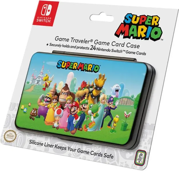 Nintendo Switch Game Card Case - 24-Slot, Super Mario & Character Design, Protection for Console Gaming Accessories