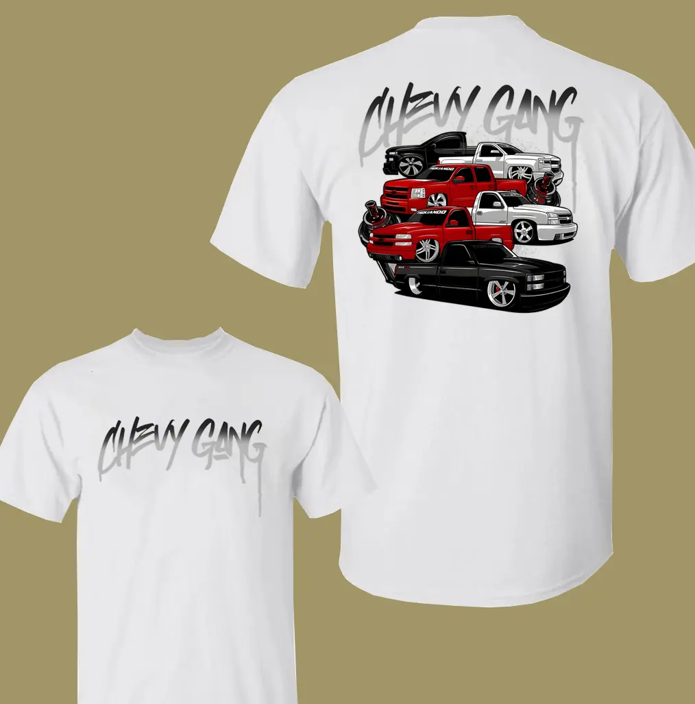 Chevy Gang Graphic T Shirt Chevy Silverado Mens T-shirt Sweatshirt 2 side