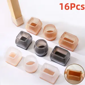 16Pcs Silicone Furniture Non-Slip Legs Pads Chair Leveling Feet Mat Hardwood Floors From Scratches Protectors Mat Home Decor