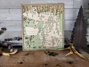 Michigan State Park Travel Map, MN State Park Tracker Map, Travel Tracker