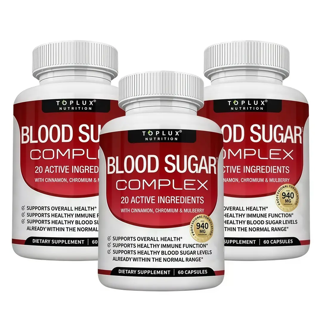 Blood Sugar Complex with 20 Vitamins & Minerals Natural Formula Support Overall Health Dietary Supplement