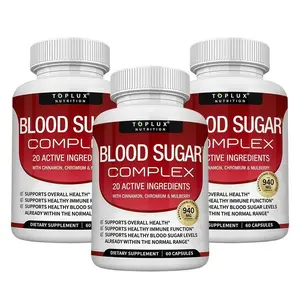 Blood Sugar Complex with 20 Vitamins & Minerals Natural Formula Support Overall Health Dietary Supplement