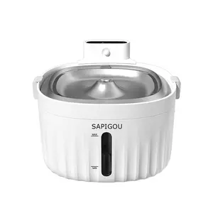 SAPIGOU Pet water dispenser with automatic circulation of live water, wireless unplugged intelligent infrared sensor for cat dog