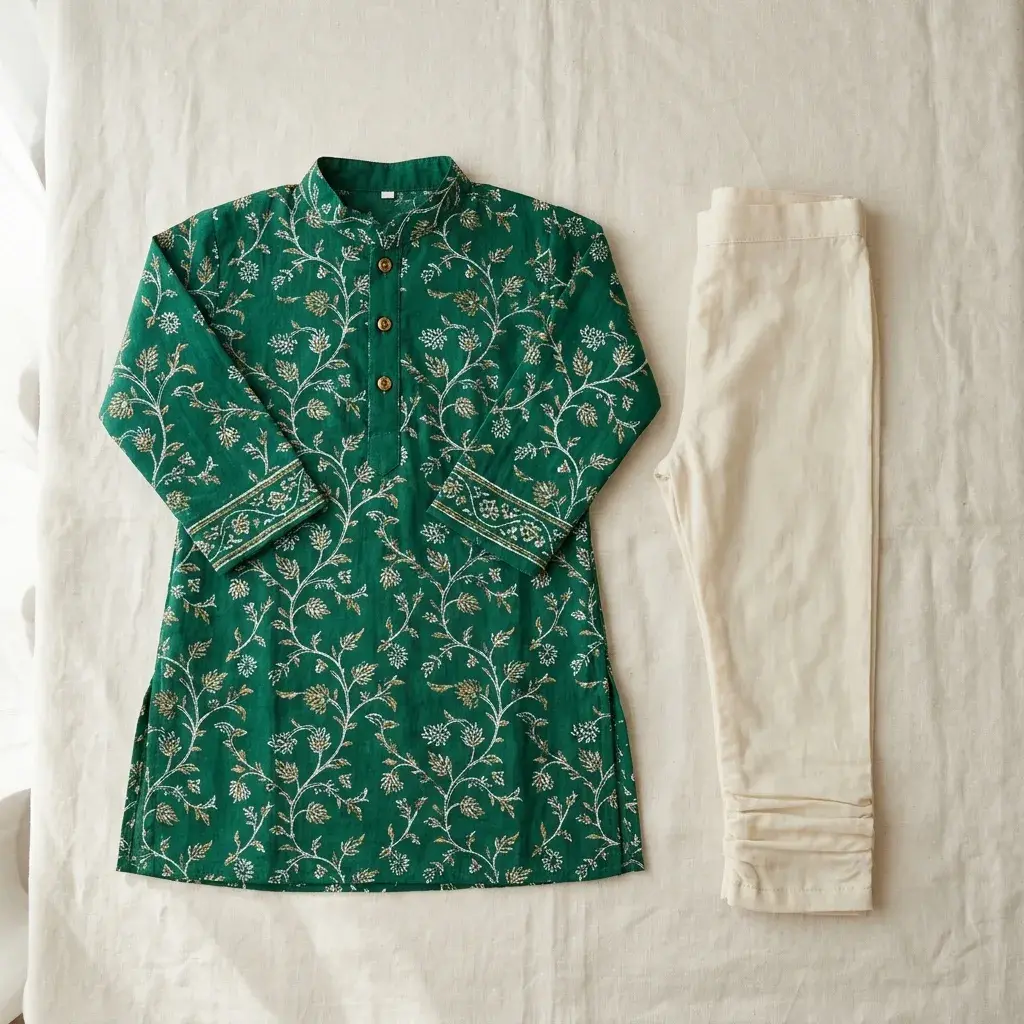 The Emerald Garden Toddler Kurta Set