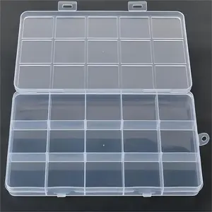 Clear Plastic Organizer Box, 1 Count 15 Grids Durable Storage Box for Jewelry, Hardware, Fishing Tackle & Electronics, Reusable Storage Solution