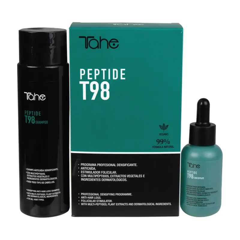 Tahe Peptide T98 Pack Hair Loss Prevention Program: Concentrated Treatment 50 ml + Anti-Hair Loss Shampoo 300 ml