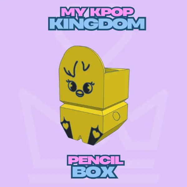 My Kpop Kingdom Pencil Box - Kpop Theme Office Supplies, Cute Look Desk Organizer, Multi-Functional Ideal Storage Solution for Stationery