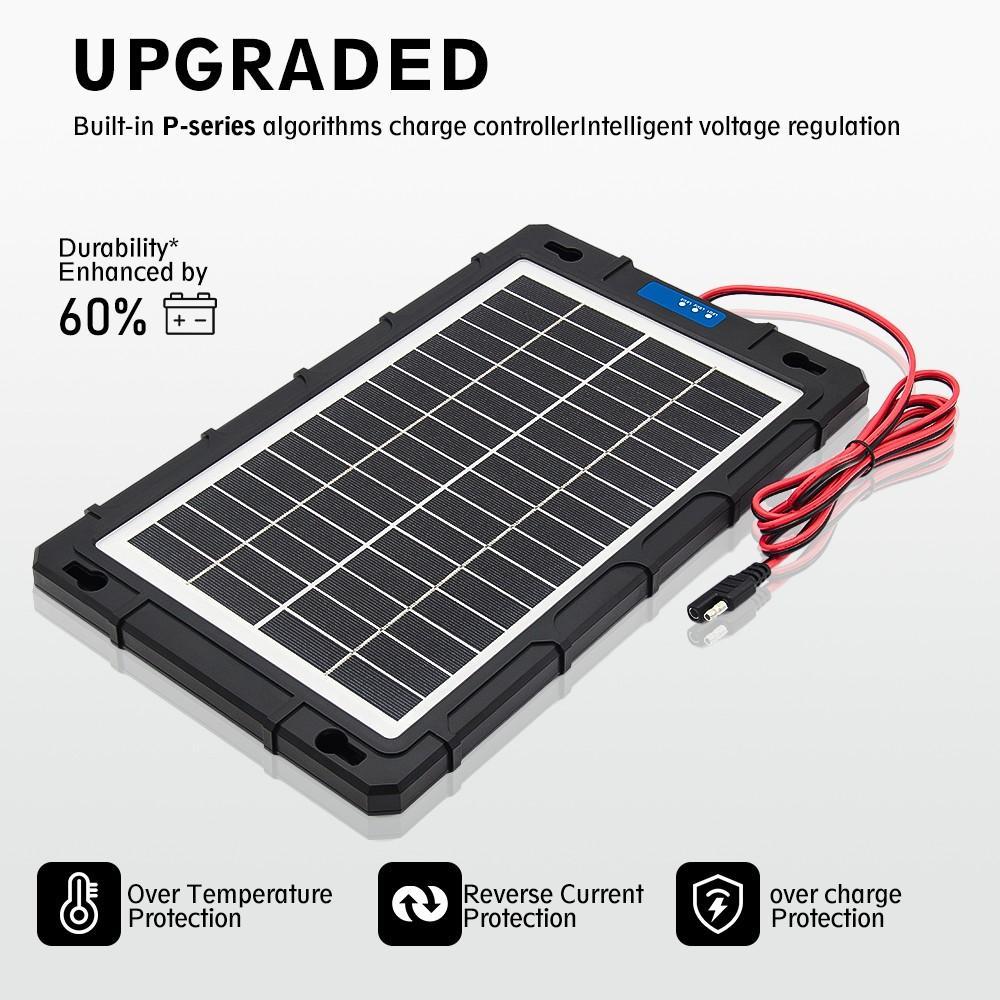12V Solar Battery Charger Pro - Built-in Intelligent MPPT Controller Waterproof for Car, Automotive Boat, and Marine RV Trailers - Solar Panel Trickle Charging Kit 12V Solar Battery Charger Pro - Built-in Intelligent MPPT Controller Waterproof for Car, Automotive Boat, and Marine RV Trailers - Solar Panel Trickle Charging Kit