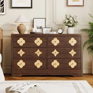 7 Drawer Dresser for Bedroom,54''Wide Dresser, Chest of Drawers,Wooden Chest with Clothes Storage Cabinet,Decorative Drawer Organizer for Living Room