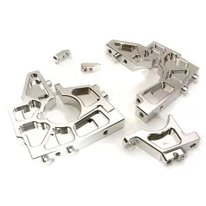 Billet Machined Front Bulkhead Set for Losi 1/5 Desert Buggy XL-E - Silver