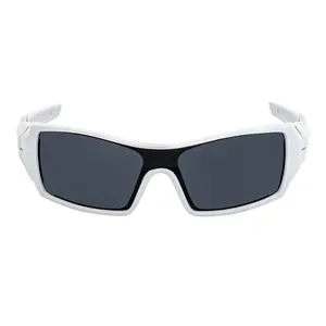 FUEL - Modern Sports Wraparound Single Lens Sunglasses Matte White Smoke Tint