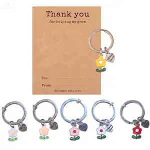 Teacher Appreciation Gifts Keychain with Message Card, Meaningful Graduation Gift for Teachers, School Bag Charm Pendant summerwins