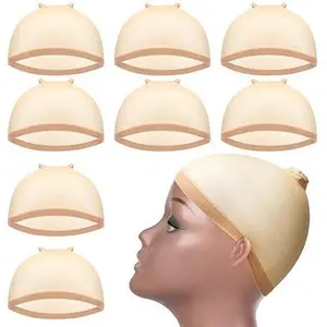 8 Pieces Stretch Nylon Wig Caps, Women's Wig Caps