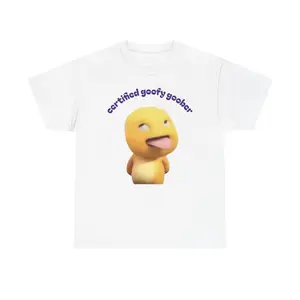 Funny yellow Dino  Unisex Tee Shirt, Hilarious Graphic Cotton T-Shirt, Humorous Short Sleeve Top, Sarcastic Novelty Tee, Joke Print Shirt