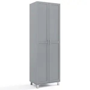 COSTWAY - Outdoor Bench with Hand-woven PE Rattan Wicker and Side Handles-Gray