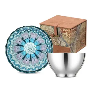 Viral Gradient Color Peacock Teacup | Handmade Aesthetic Tea Lover Gift