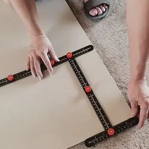 Aluminum Alloy Hexagon Multifunctional Measuring Tape, Scale, Precision Marking for Woodworking, Tile Installation, DIY Projects