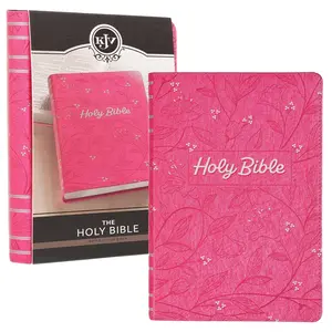 Holy Bible, Gift Edition King James Version, Faux Leather Flexible Cover, Pearlized Cherry Imitation Leather