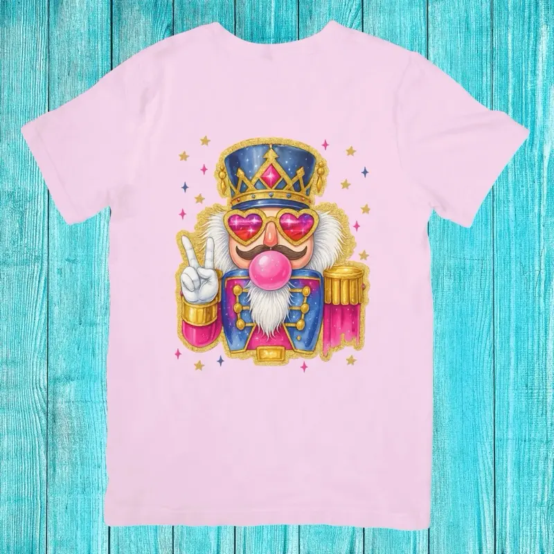 Nutcracker Tee Pink Aesthetic Christmas Shirt with Festive Design and Comfortable Fit for Holiday Wear