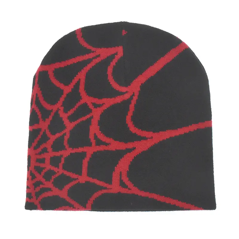 Black and red side spider web