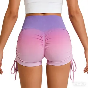 High-waisted Sporty Yoga Shorts for Women Soft Breathable with Pockets Stretchable Fitted Workout Wear Ideal for Daily Exercise & Casual Wear Outdoor Womenswear