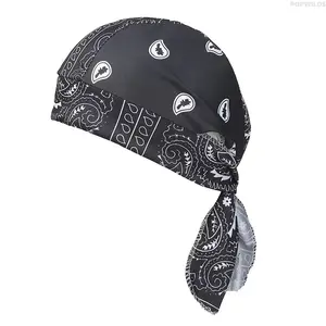 Colorful Cashew-Print Pirate Beanie Hat - Breathable Multifunctional Hip-Hop Headscarf Cap for Outdoor Cycling, Trendy Street Dance & Daily Street Style Casual Head Accessory