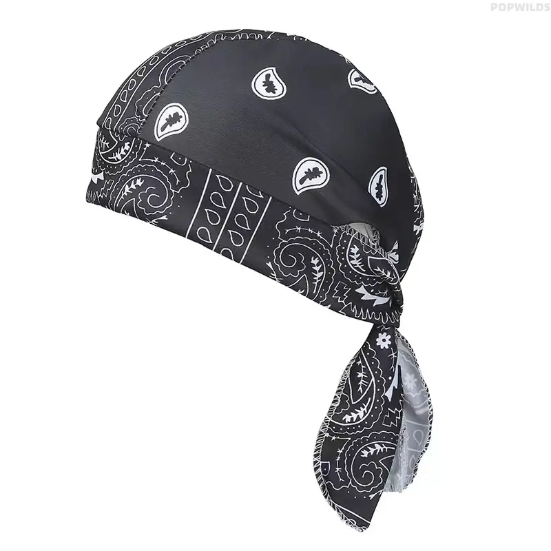 Funky Pirate-Style Headwear, Trendy & Multifunctional Alternative Design Head Scarves for Daily Wear & Cycling, Beanie, Headscarf Cap, Breathable, Cashew-Print, Vibrant, Casual, Fashion, Outdoor, Street, Trendy And Multifunctional