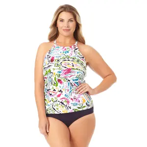 Anne Cole Plus - High Neck Tankini Top