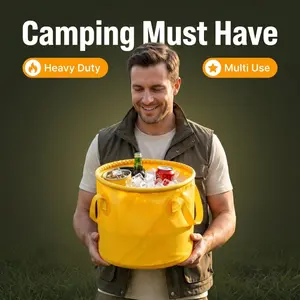 Collapsible Camping Bucket | Portable Water Container for Outdoor Hiking, Fishing & Picnics