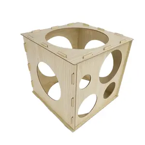 Wood Balloon Sizer Box Cube (9 holes)