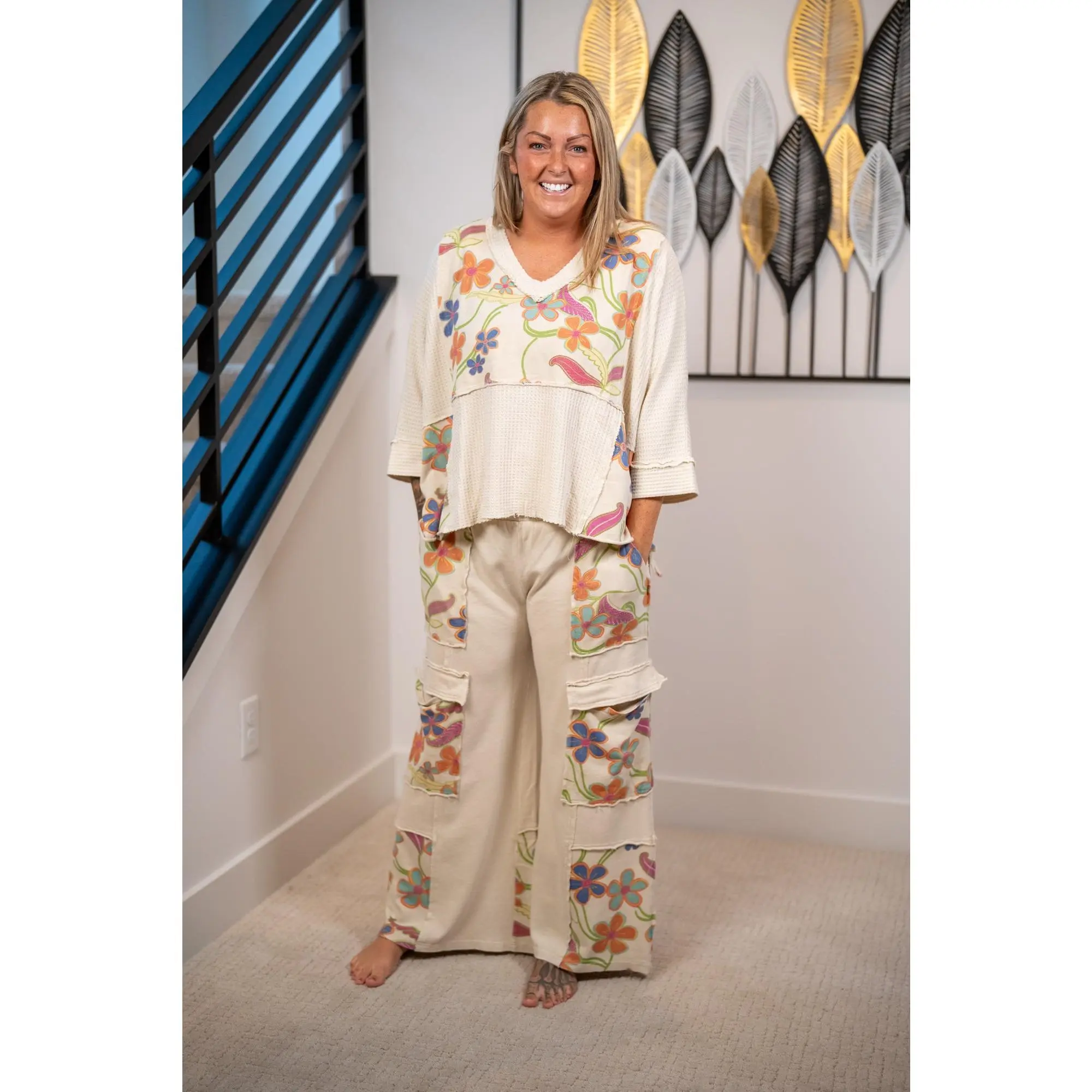 Wildflower Terry Lounge Pants by Easel