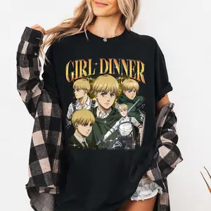 Armin Arlert Shirt, Girl Dinner Shirt, Attack On Titan Unisex T-shirt, Anime Manga Shirt, Gift For Otaku - Pick Your Shade - All-Inclusive Styles