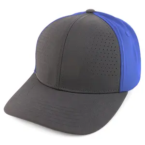 Trendy Apparel Shop Oversize XXL Breathable 2-Tone Structured Air Thru Fitted Ball Cap