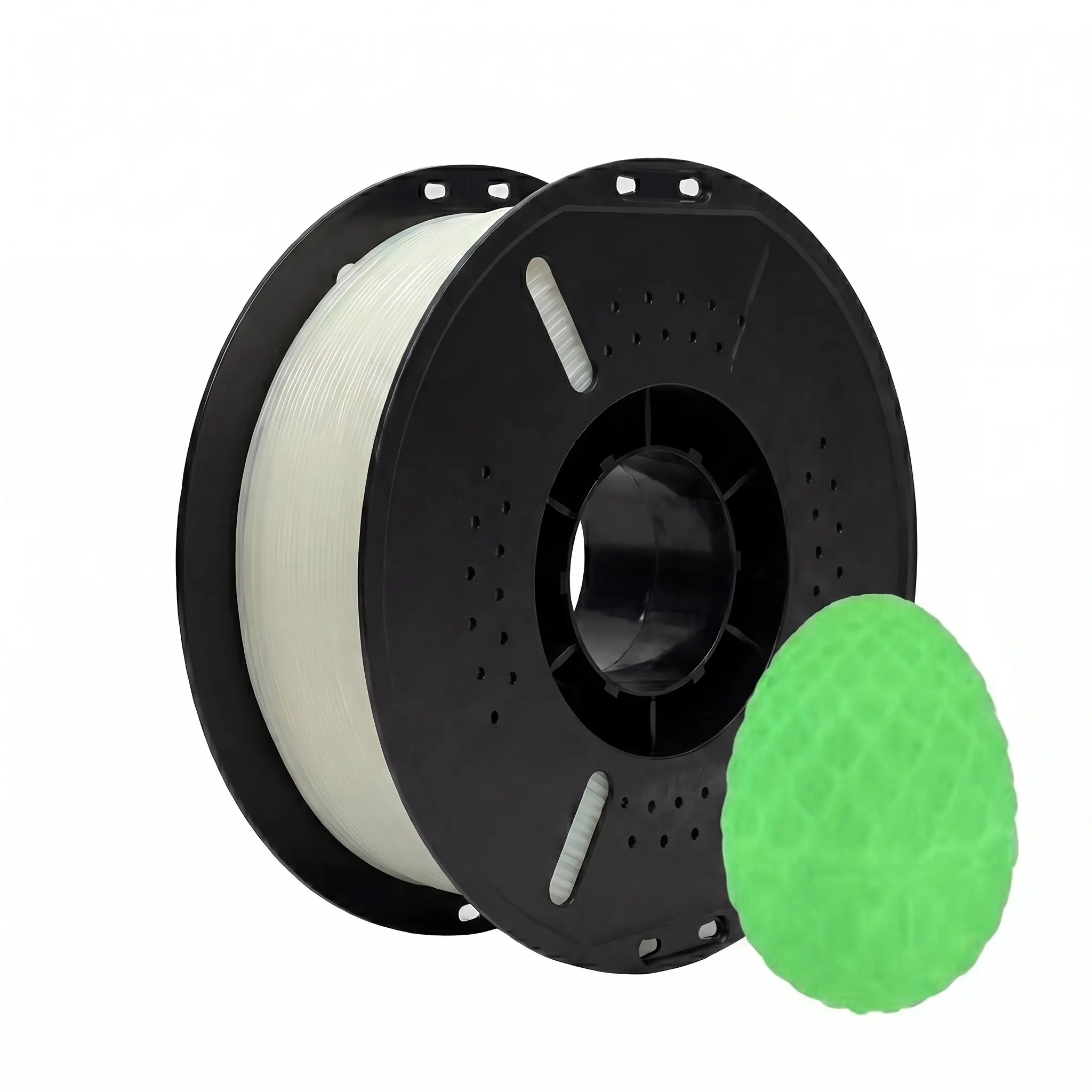 Vynderlab Glow in Dark PLA 3D Printer Filament 1.75mm, 1kg (2.2lbs) Spool for Home DIY Projects, +/-0.02mm Dimensional Accuracy, No Tangles, Smooth Feed, Safe & Low Odor, Wide Compatibility with Most FDM Printers, Clog-Free - Glow Green