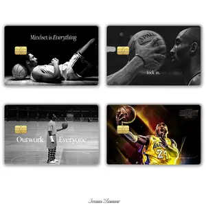 Kobe Bryant Debit Card Skin, Mamba Mentality Basketball Legend Credit Card Sticker, Iconic Sports Vinyl Stickers for Basketball Fans, Hoops Fan Gift