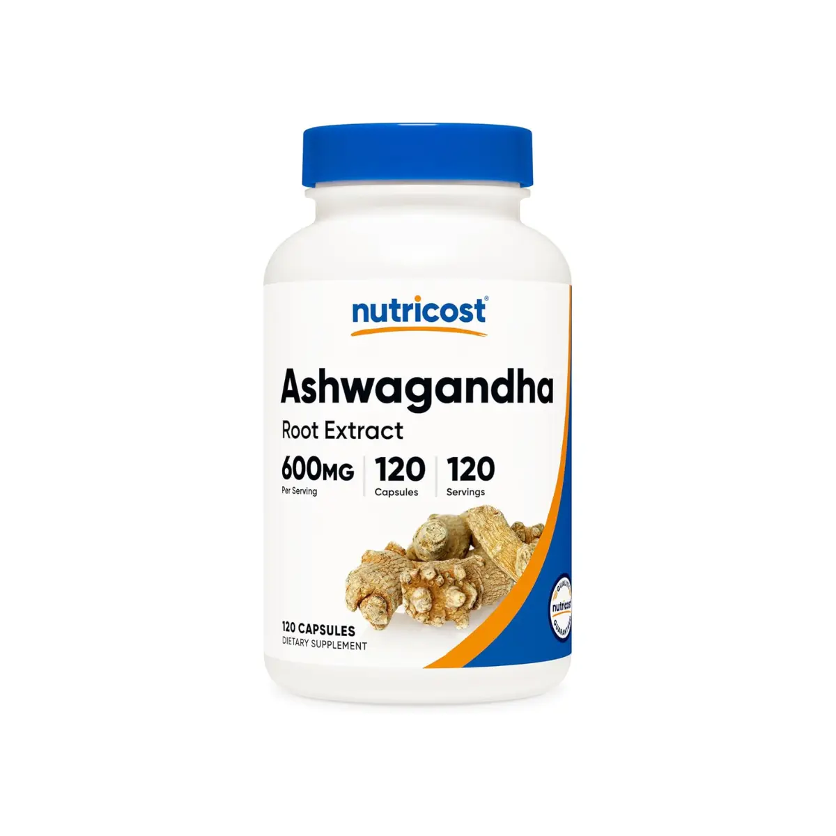 Nutricost Ashwagandha Root Herbal Supplement, 600mg, 120 Capsules - Gluten-Free, Vegetarian, GMO-Free