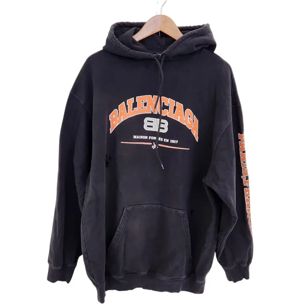 Pre-owned Balenciaga Cotton Small Leather Goods Hoodie
