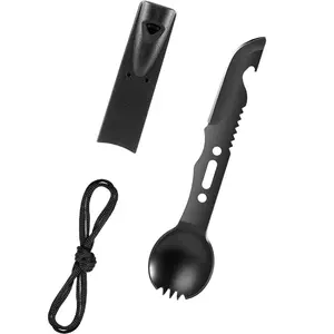 7-In-1 Multi-Functional Whistle Knife, Compact Survival Tool, Ideal for Outdoor Activities, Durable Design, Essential Camping Gear