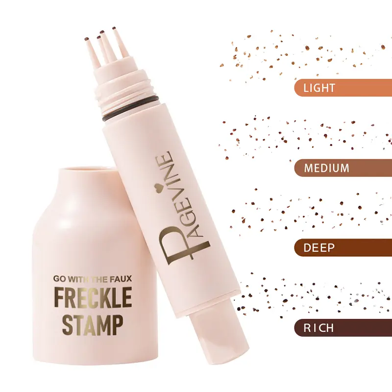 Faux Freckle Stamp – Natural-Looking 5 Prong Freckle Pen, Waterproof & Long-Lasting Formula for Quick DIY Freckles and Daily Makeup