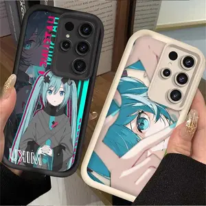 Cute H-Hatsunes Kawaii Love Heart M-Miku Case For Samsung Galaxy S24 S25 S23 Ultra S22 S21 Plus FE A36 A56 A26 A16 A06 A25 A35 A55 5G