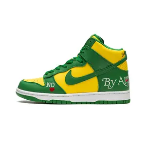 SB Dunk High "Supreme - By Any Means - Green/Yellow" DN3741 700
