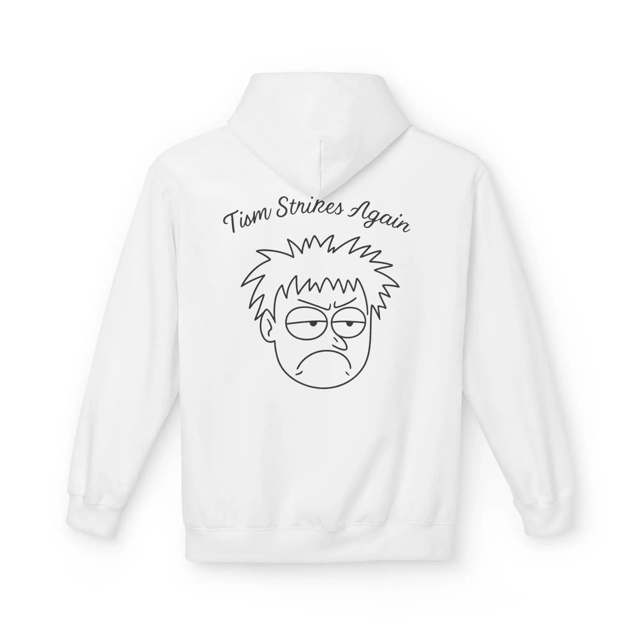 Tism Strikes Again Midweight Softstyle Fleece Hoodie (front logo + back design) - Meme Apparel