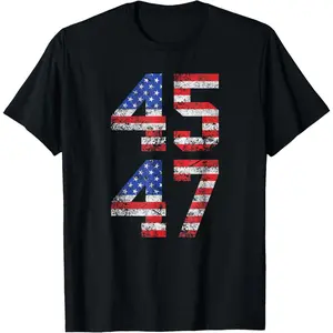 45 47 Presidential T-Shirt Election 2024 47th President 3KMUK