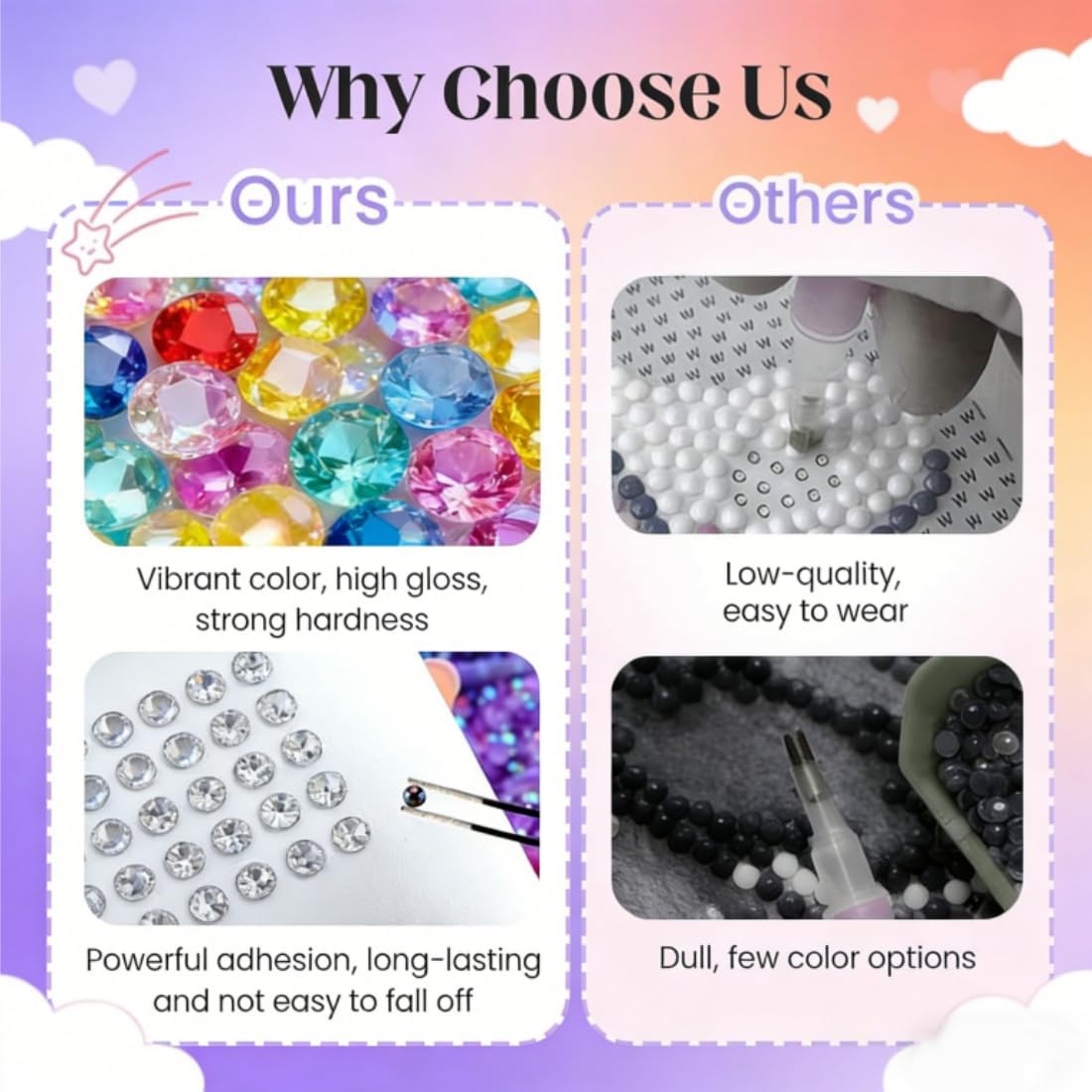 40 GRIDS VIBRANT GEMS  ResinRhinestones，Flatback Beads  with Tweezers for Crafting Mixed-Color 3mm Bedazzling Crystal with Gifted ToolsJewelry for DIY Crafts Clothing Tumblers Shoes Fabric Nail Art ，for Bedazzling Kit Flatback diamond painting art tool