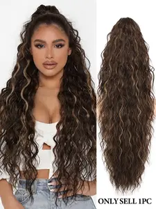 30 Inch Claw Clip Ponytail Extension, Curly Fluffy Synthetic Hairpiece, Synthetic Ponytail Hairpieces, Natural Looking, Long Wigs for Women, All Seasons