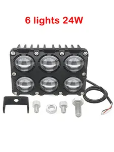 New Universal Motorcycle LED Spot Light, High Quality Dual Color Focusing Beam, External Double Row Upgrade Car Lamp