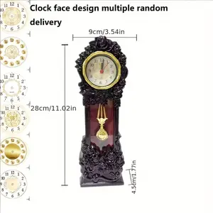 Classic Vintage Quartz Alarm Clock, Rose Tower Style Decorative Desk Clock for Bedroom, Study, Living Room & Office Cabinet, Assorted Dial Design