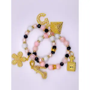 Handmade Bracelet: Bubblegum & Bougie |Jewlery | Accessories